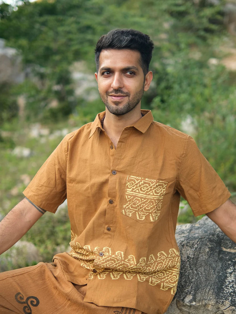 Eshan Shirt Tribal Handblock Cotton Shirt